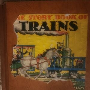 Two Vintage Children's Books 1940's Train Book And Elephant Book